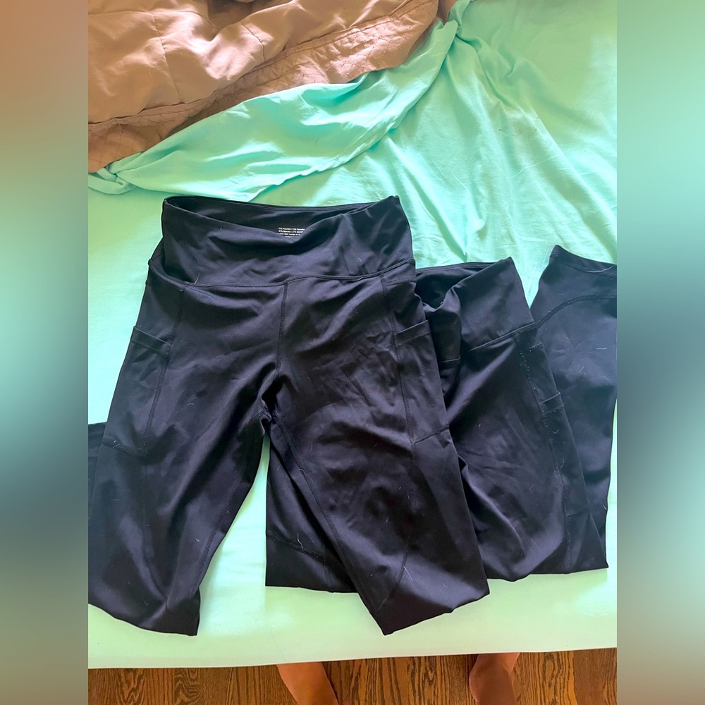 2 Pairs of Ziya Full Length Pocketed Leggings